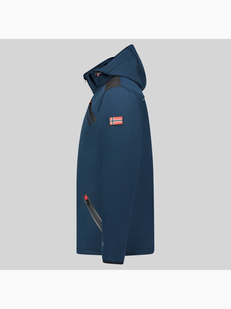 Chaqueta softshell con capucha twopac – geographical norway Azul marino - Kiabi