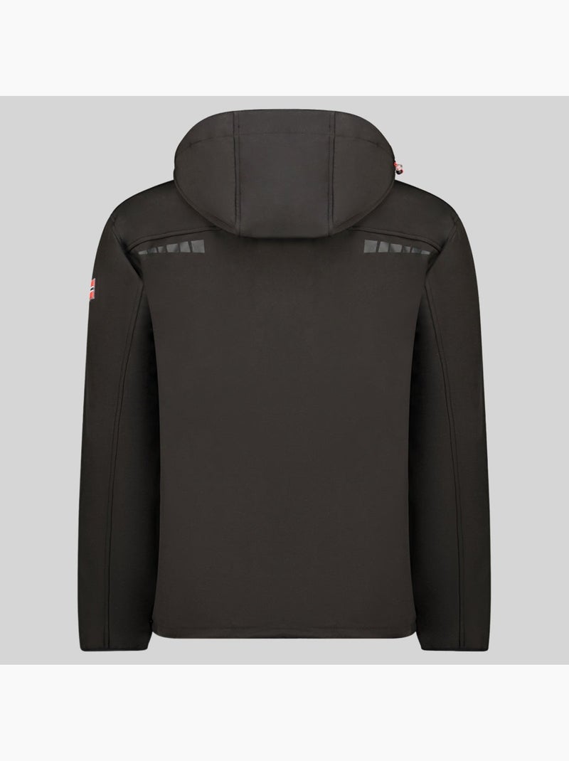 Chaqueta softshell con capucha twopac – geographical norway Negro - Kiabi