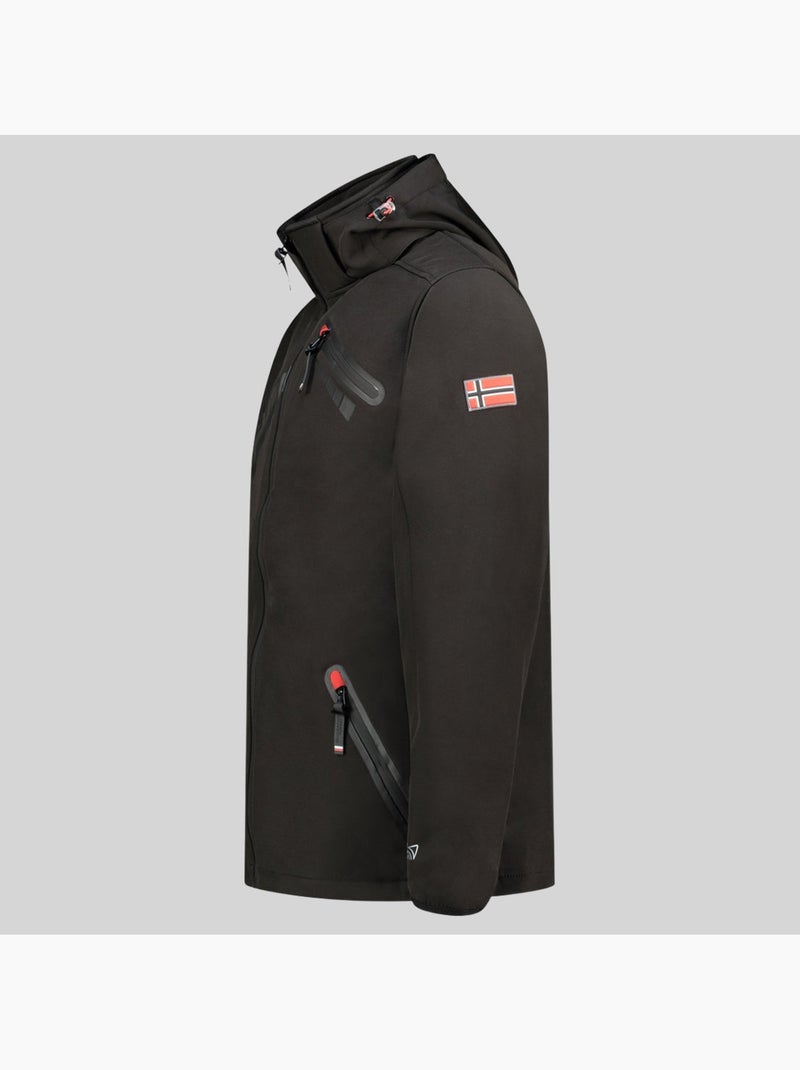 Chaqueta softshell con capucha twopac – geographical norway Negro - Kiabi