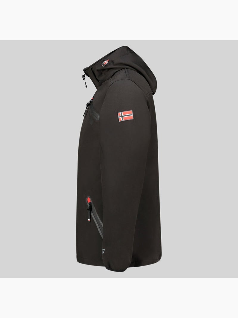 Chaqueta softshell con capucha twopac – geographical norway Negro - Kiabi