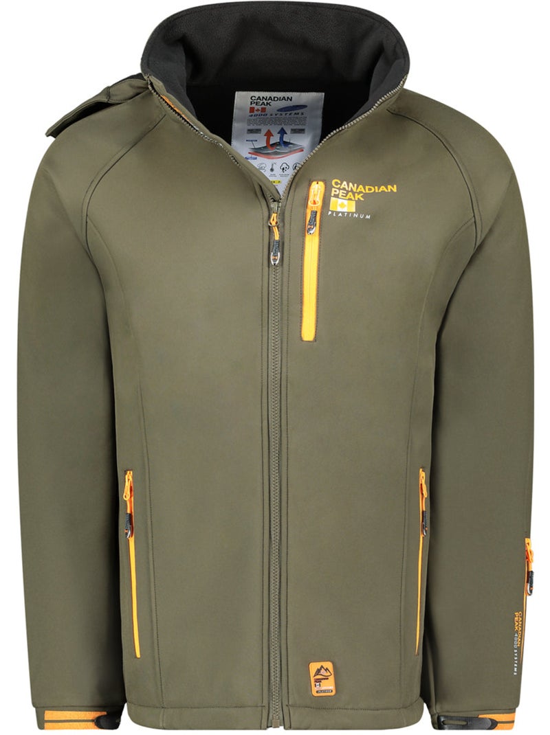 Chaqueta softshell cortavientos con capucha ritchoneak – canadian peak Caqui - Kiabi