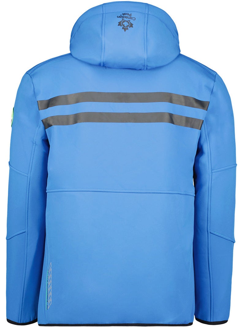 Chaqueta softshell cortavientos con capucha royauteak – canadian peak Azul Verde - Kiabi
