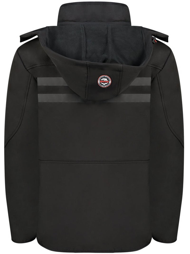 Chaqueta softshell cortavientos con capucha royauteak – canadian peak Negro - Kiabi