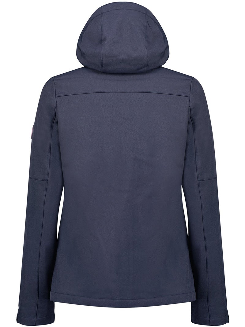 Chaqueta softshell cortavientos forrada de polar timmexeak – canadian peak Azul Negro - Kiabi