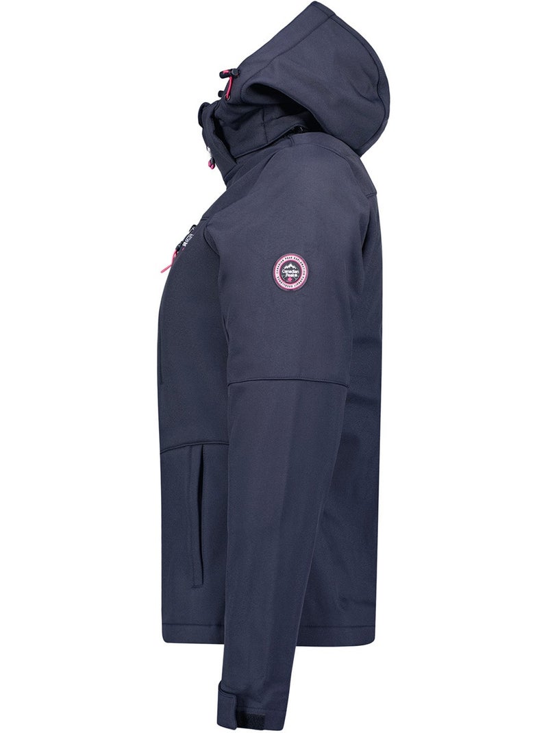 Chaqueta softshell cortavientos forrada de polar timmexeak – canadian peak Azul Negro - Kiabi