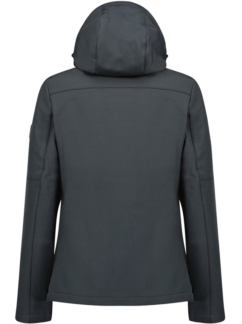 Chaqueta softshell cortavientos forrada de polar timmexeak – canadian peak Gris negro - Kiabi