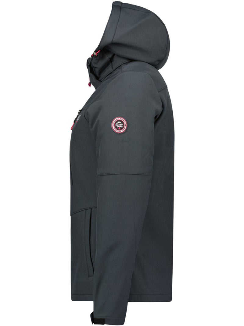 Chaqueta softshell cortavientos forrada de polar timmexeak – canadian peak Gris negro - Kiabi