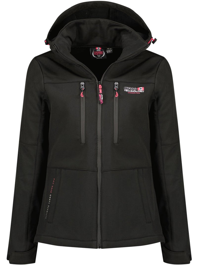 Chaqueta softshell cortavientos forrada de polar timmexeak – canadian peak Negro - Kiabi