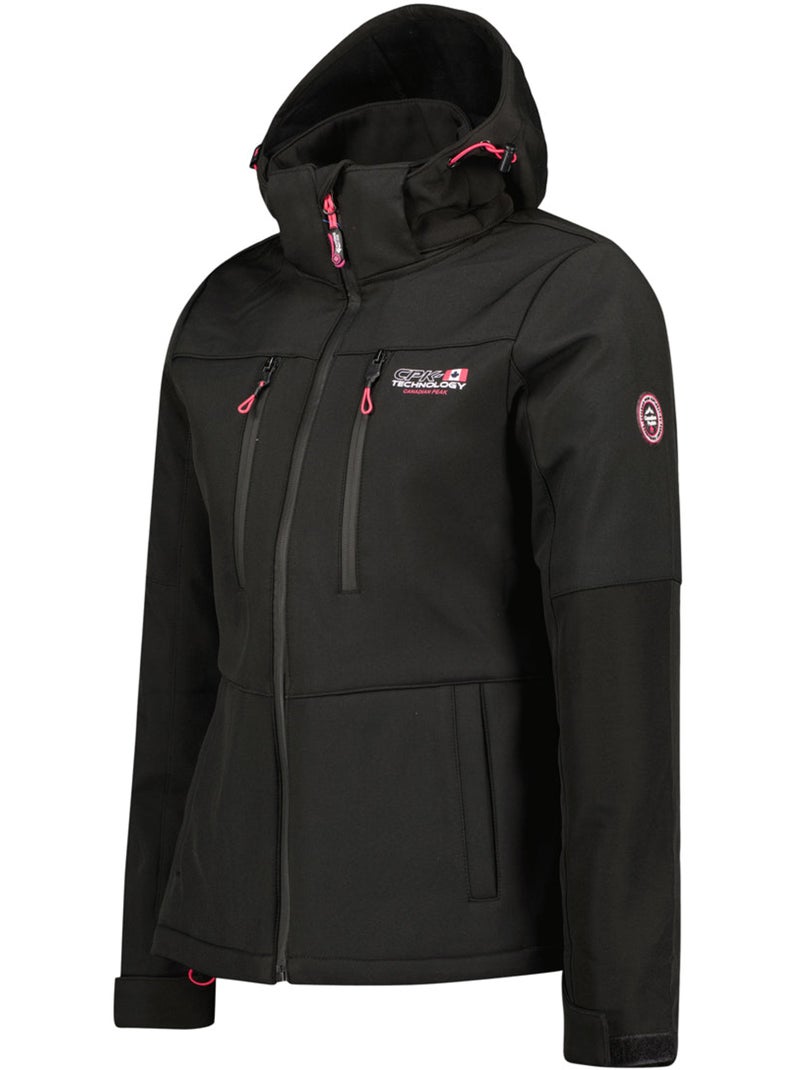 Chaqueta softshell cortavientos forrada de polar timmexeak – canadian peak Negro - Kiabi