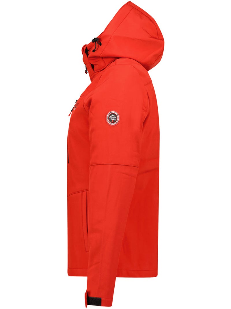 Chaqueta softshell cortavientos forrada de polar timmexeak – canadian peak Negro Rojo - Kiabi