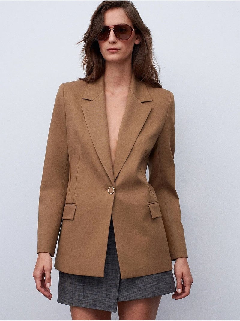 Chaqueta tejida de mujer dilvin Camel - Kiabi