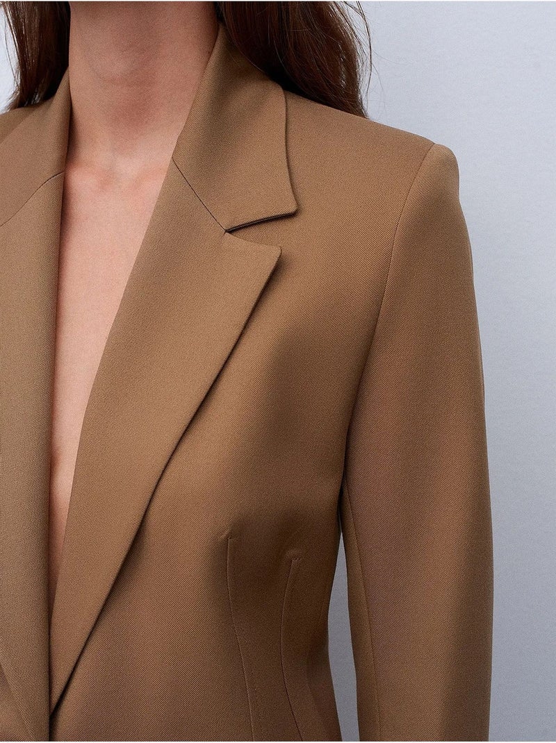 Chaqueta tejida de mujer dilvin Camel - Kiabi
