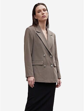 Chaqueta tipo blazer abotonada para mujer de my fashion