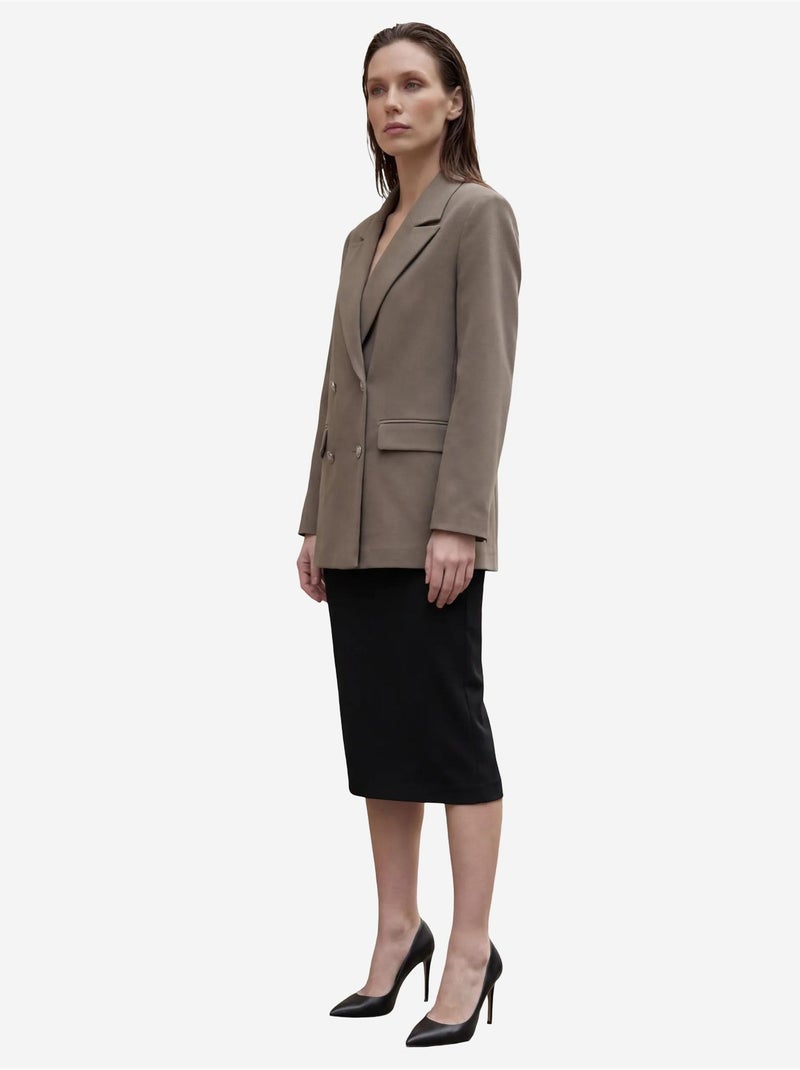 Chaqueta tipo blazer abotonada para mujer de my fashion Caqui - Kiabi