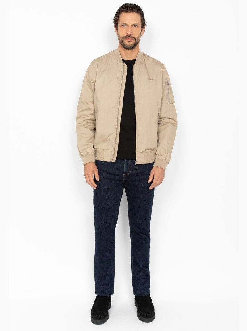 Chaqueta tipo bomber - Schott Beige - Kiabi