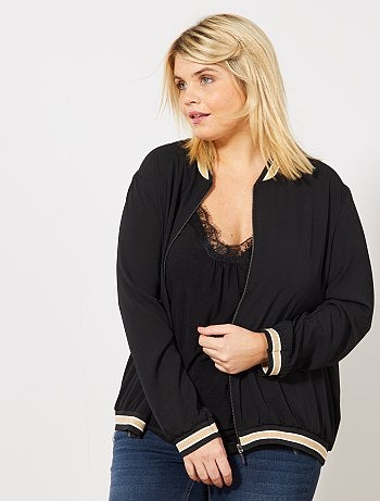 Chaqueta tipo bomber con detalle en el cuello y los puños - Kiabi