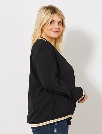 Chaqueta tipo bomber con detalle en el cuello y los puños - Kiabi