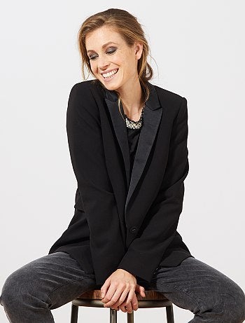 Chaqueta tipo esmoquin con cuello satinado - Kiabi