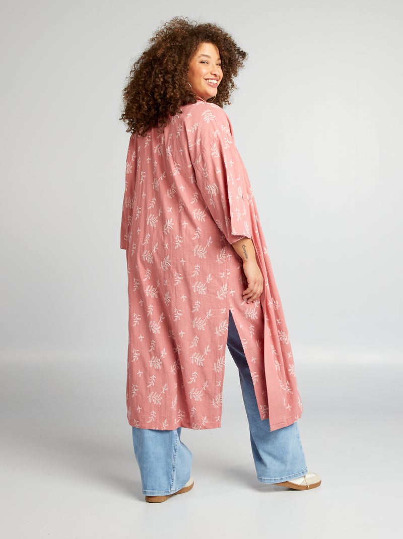 Chaqueta tipo kimono con bordado ROSA - Kiabi