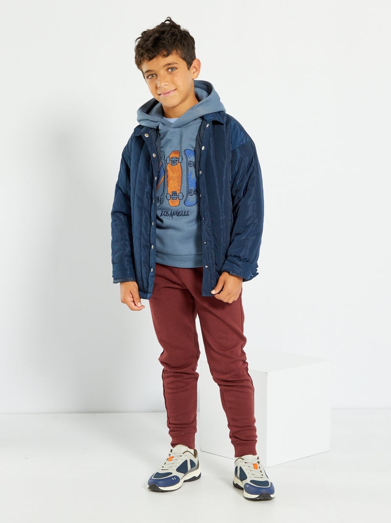 Chaqueta tipo sobrecamisa acolchada azul - Kiabi