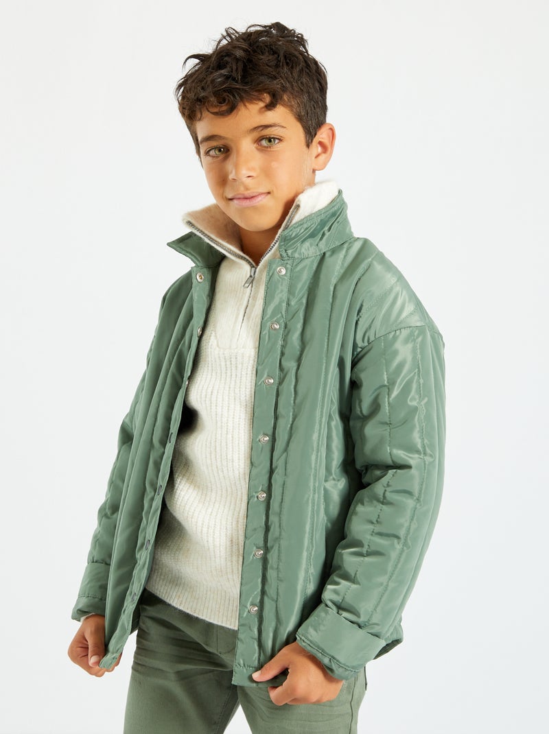 Chaqueta tipo sobrecamisa acolchada VERDE - Kiabi