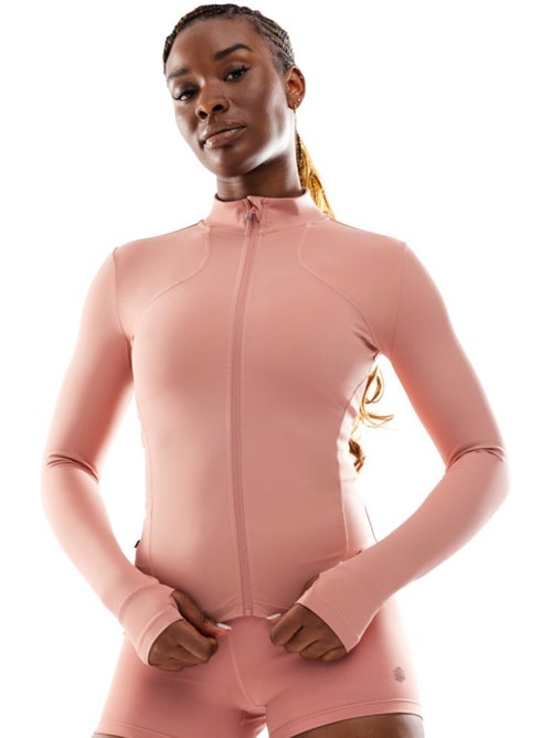 Chaqueta ultraligera cremallera entrenamiento mujer fitness mujer pelican - Kiabi Chaqueta ultraligera cremallera entrenamiento mujer fitness mujer pelican - Kiabi