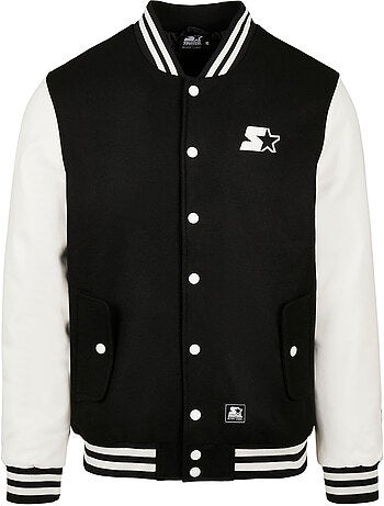 Chaqueta universitaria varisty detalle en contraste para hombre - starter black label