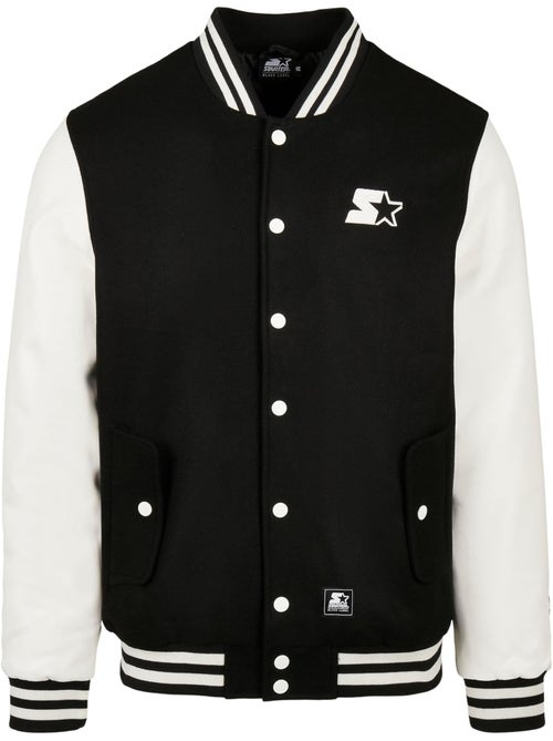 Chaqueta universitaria varisty detalle en contraste para hombre - starter black label - Kiabi