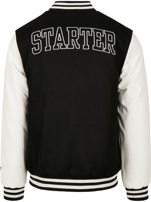 Chaqueta universitaria varisty detalle en contraste para hombre - starter black label - Kiabi