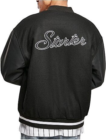 Chaqueta universitaria varisty escritura para hombre - starter black label