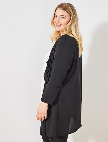 Chaqueta vaporosa de punto con faldones - Kiabi