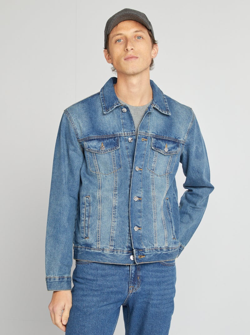 Chaqueta vaquera abotonada AZUL - Kiabi