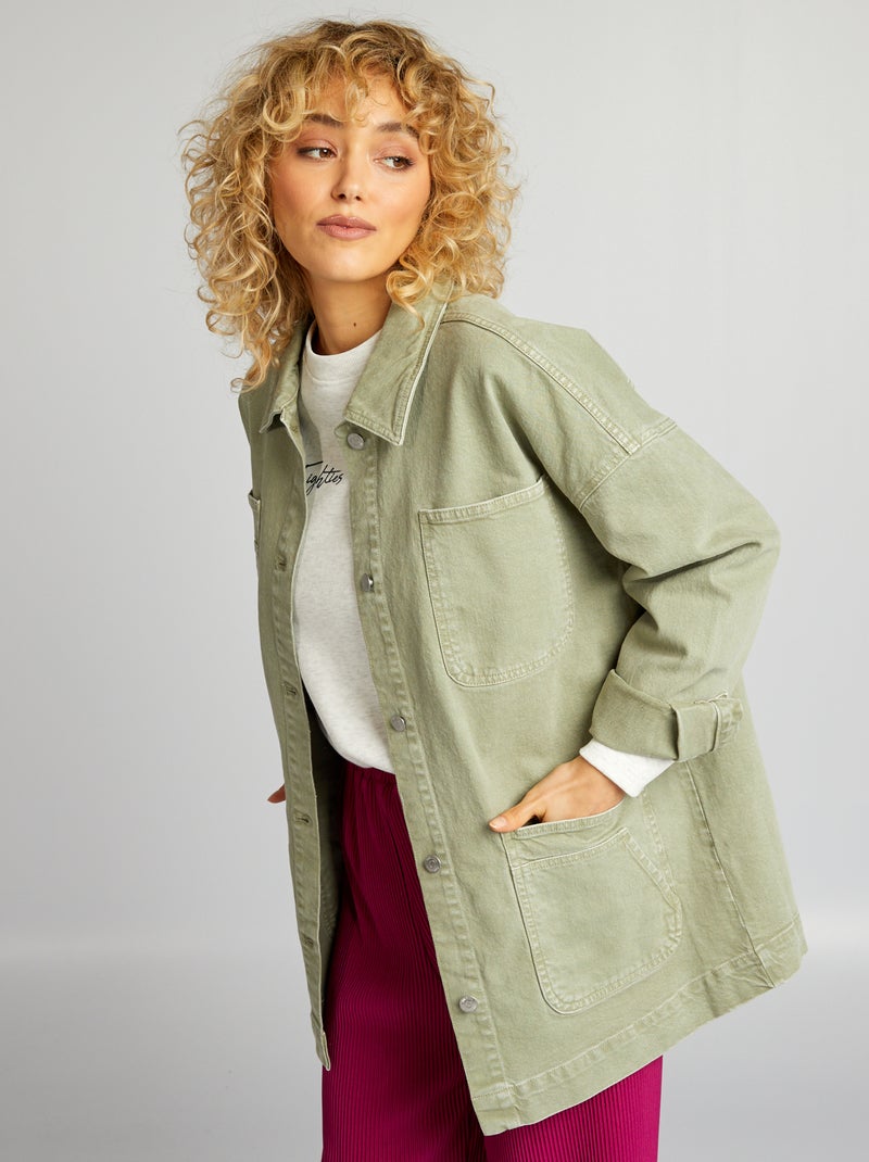 Chaqueta vaquera con bolsillos KAKI - Kiabi