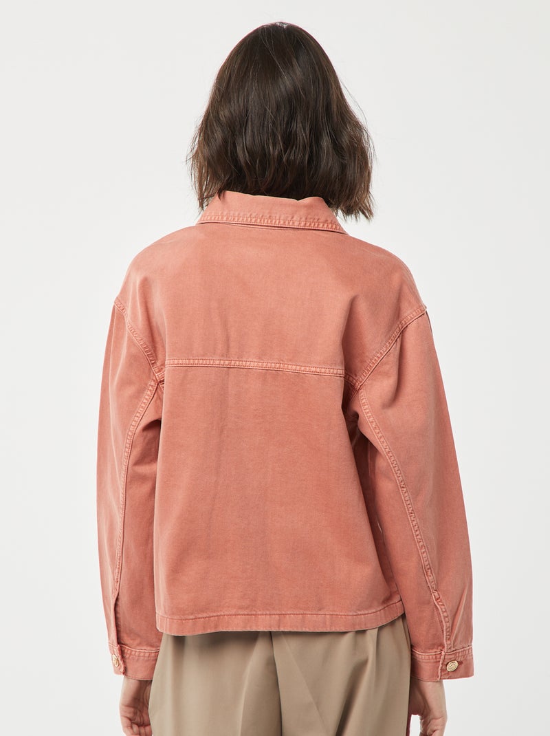 Chaqueta vaquera con botones dorados ROSA - Kiabi