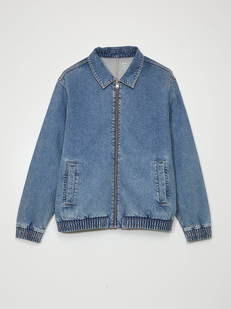 Chaqueta vaquera con cremallera AZUL - Kiabi