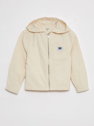 Chaqueta vaquera con cuello con capucha