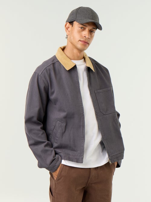 Chaqueta vaquera con cuello de pana - Kiabi