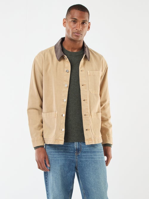 Chaqueta vaquera con cuello de pana - Kiabi
