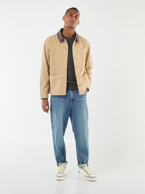 Chaqueta vaquera con cuello de pana - Kiabi