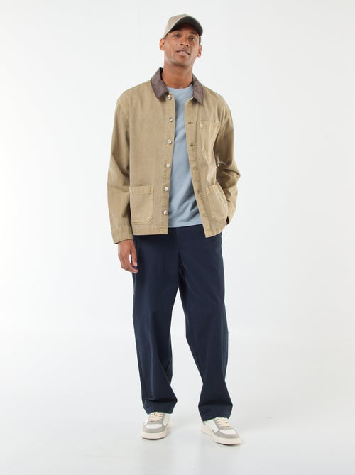 Chaqueta vaquera con cuello de pana - Kiabi