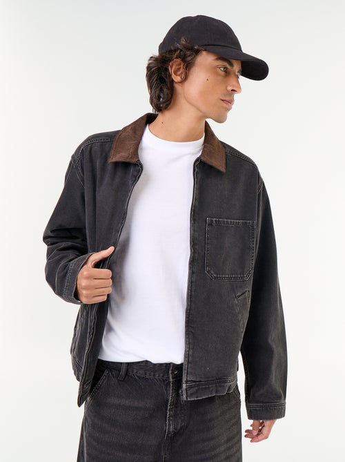 Chaqueta vaquera con cuello de pana - Kiabi