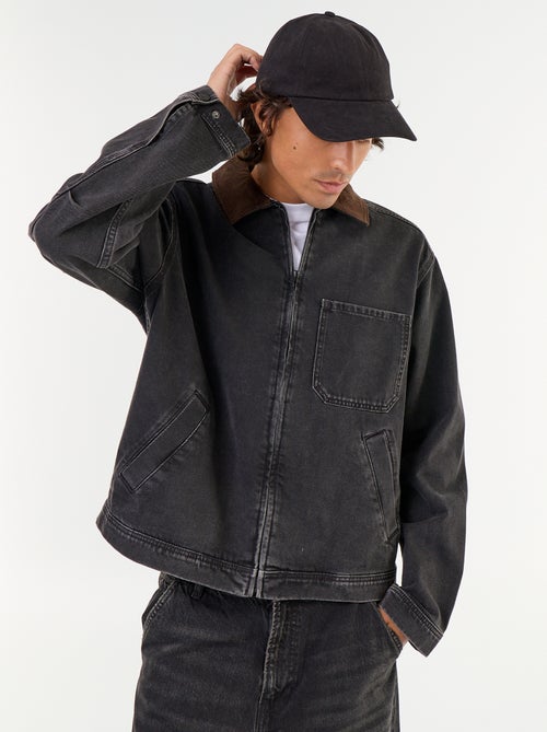 Chaqueta vaquera con cuello de pana - Kiabi