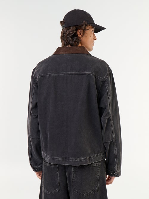 Chaqueta vaquera con cuello de pana - Kiabi