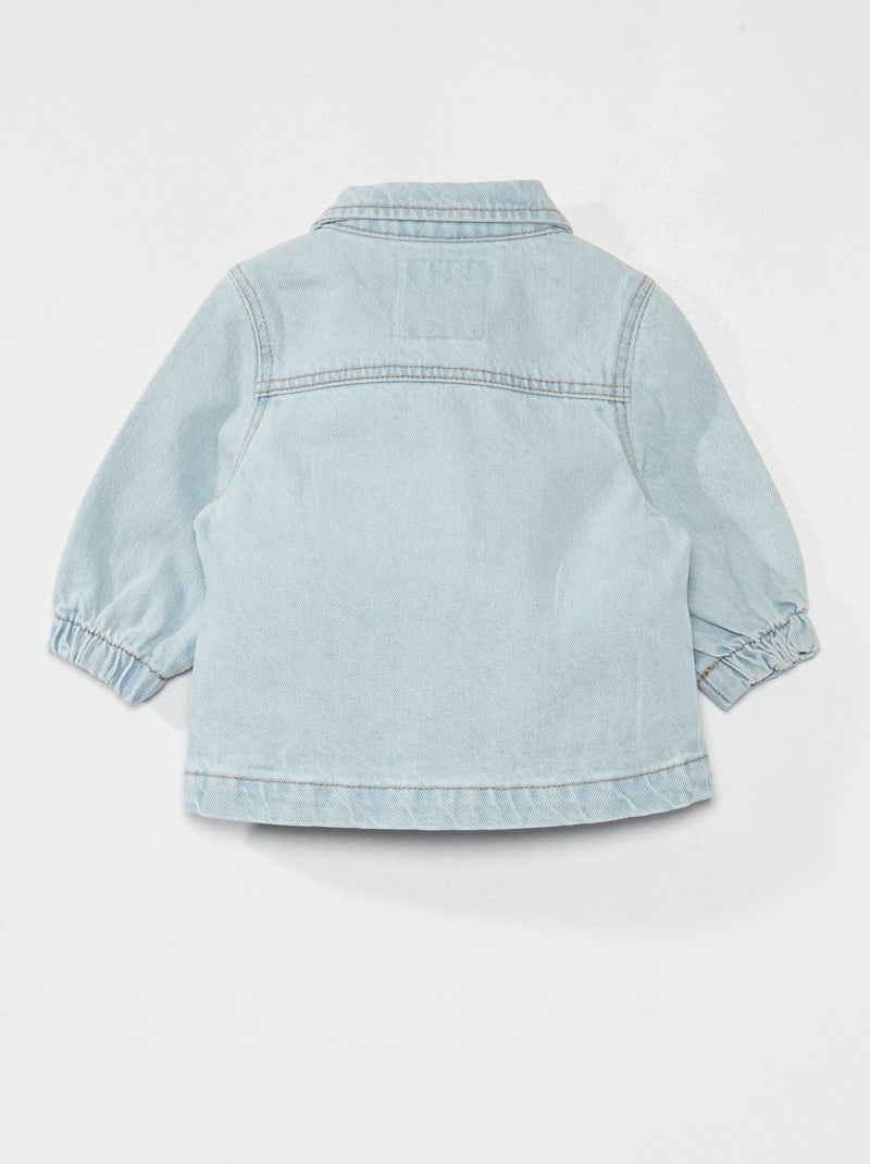 Chaqueta vaquera con estampados bordados en la parte delantera AZUL - Kiabi