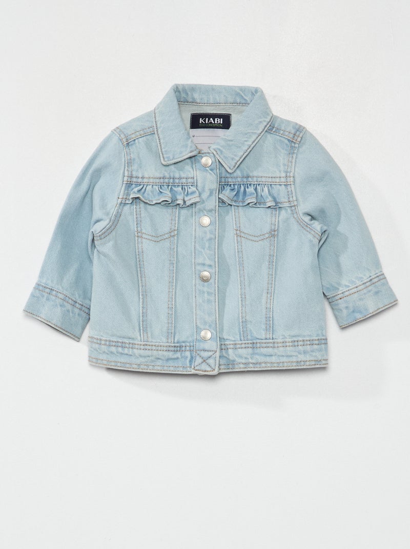 Chaqueta vaquera con volante Azul - Kiabi