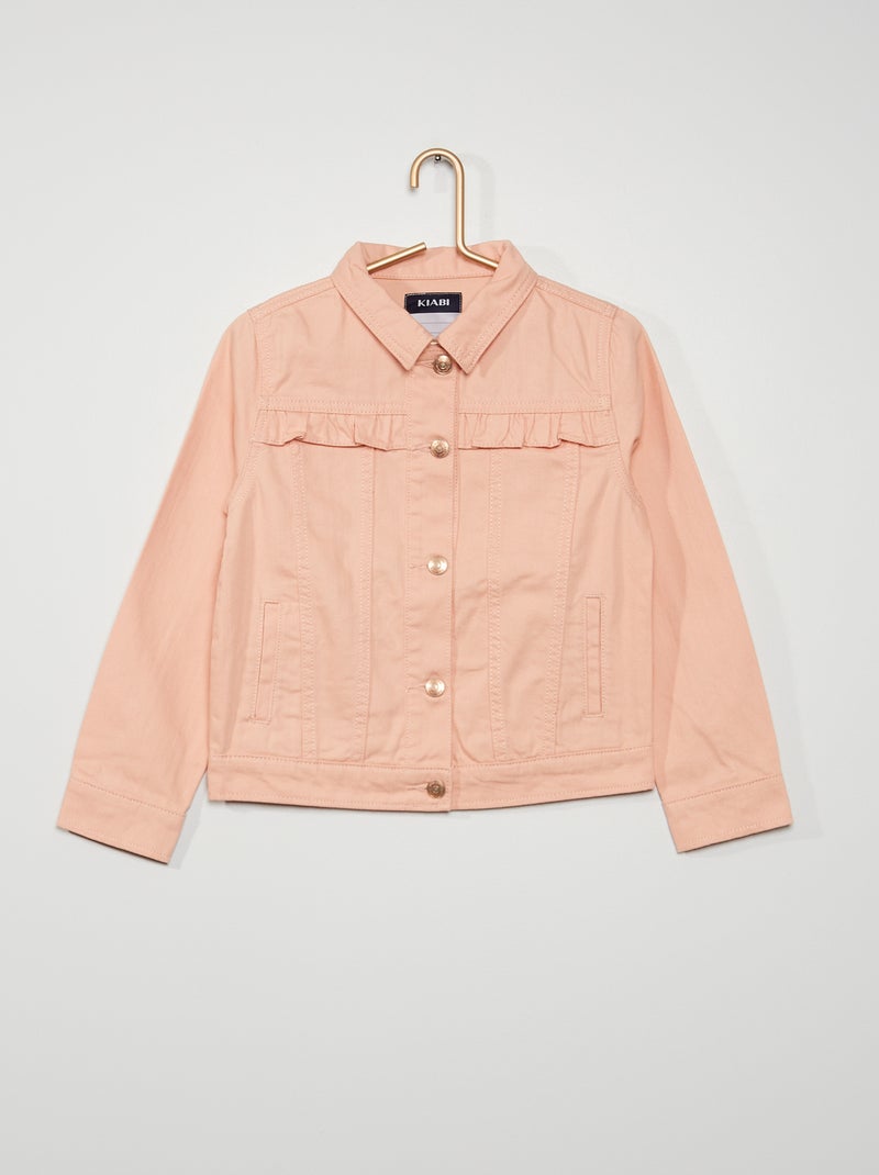 Chaqueta vaquera con volantes ROSA - Kiabi