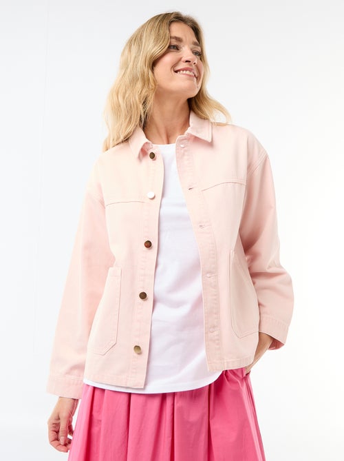 Chaqueta vaquera corta con 2 bolsillos de parche - Kiabi