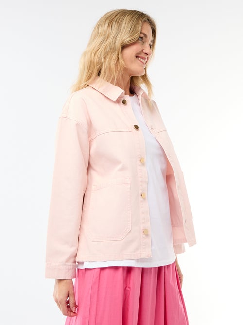 Chaqueta vaquera corta con 2 bolsillos de parche - Kiabi