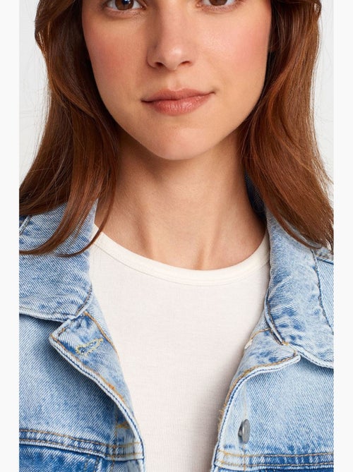 Chaqueta vaquera cropped de mujer dilvin - Kiabi Chaqueta vaquera cropped de mujer dilvin - Kiabi