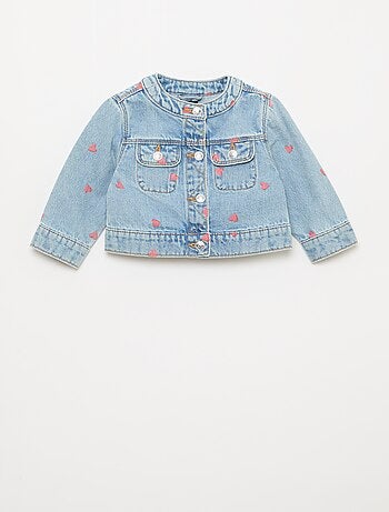 Chaqueta vaquera de cuello redondo